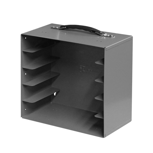 Casiers pour boîtes &agrave; compartiments, Acier, 5 compartiments, 11-1/4" la x 6-3/4" p, 10-3/4" h, Gris Pryde Industrial Inc.