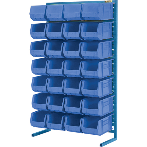 Support stationnaire pour bacs &agrave; un c&ocirc;t&eacute;, 36" la x 12" p x 61" h, 28 bacs Pryde Industrial Inc.
