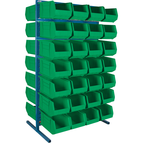 Support stationnaire deux c&ocirc;t&eacute;s pour bacs, 61" la x 56" p x 24" h, 56 bacs Pryde Industrial Inc.