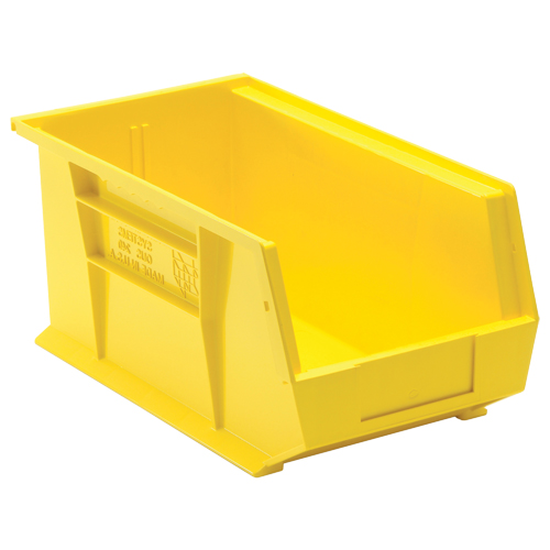 Ultra Stack & Hang Bin, 8-1/4" W x 7" H x 14-3/4" D, Yellow Pryde Industrial Inc.