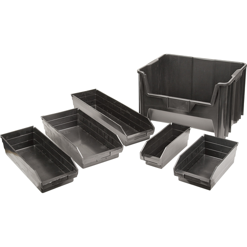 Recycled Shelf Bins, 4-1/8" W x 11-5/8" D x 4" H, 30 lbs. Capacity Pryde Industrial Inc.