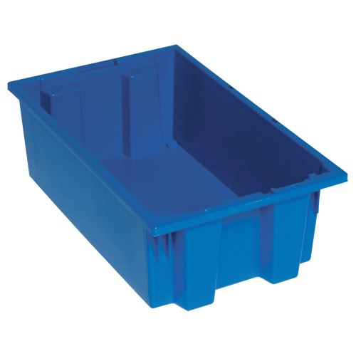 Stack & Nest Totes, 9" x 18" x 11", Blue Pryde Industrial Inc.