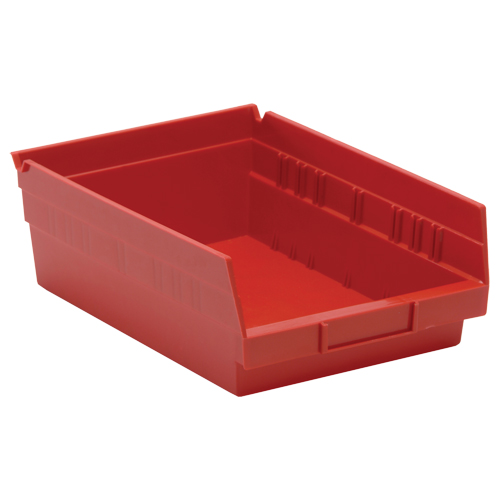 Bacs de rangement pour tablettes, 8-3/8" la x 4" H x 11-5/8" p, Rouge, Capacit&eacute; 30 lb Pryde Industrial Inc.
