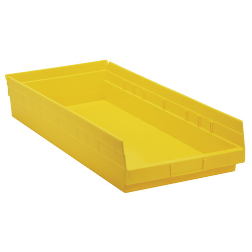 Bacs de rangement pour tablettes, 11-1/8" la x 4" H x 23-5/8" p, Jaune, Capacit&eacute; 50 lb Pryde Industrial Inc.