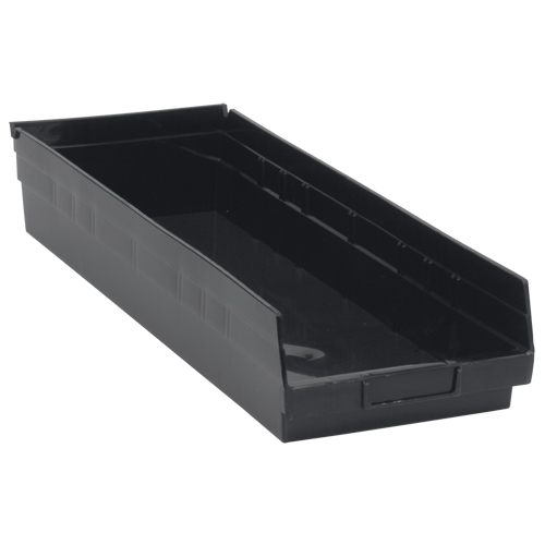 Bac pour &eacute;tag&egrave;re &eacute;conomique, 8-3/8" la x 4" H x 23-5/8" p, Noir, Capacit&eacute; 60 lb Pryde Industrial Inc.