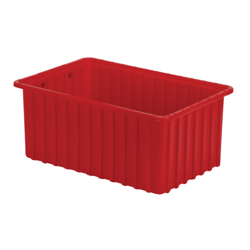Contenants Divider Box, Poly&eacute;thyl&egrave;ne, 16,5" la x 10,9" p x 7" h, Rouge Pryde Industrial Inc.