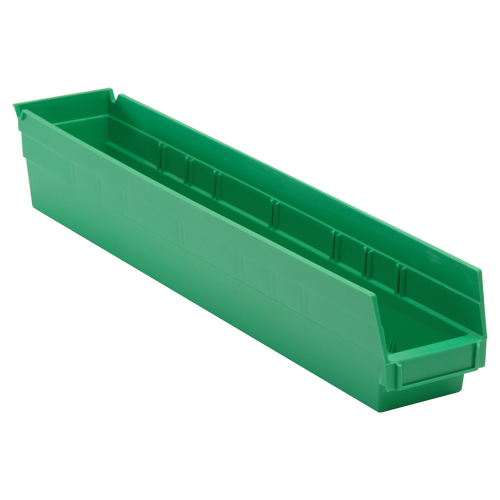 Bac pour &eacute;tag&egrave;re &eacute;conomique, 4-1/8" la, 4" h x 23-5/8" p, Vert Pryde Industrial Inc.