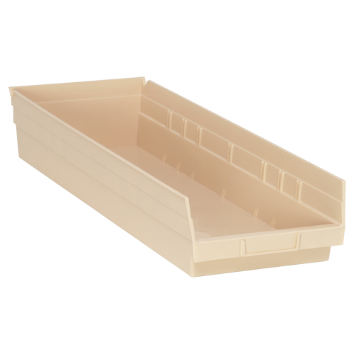 Bac pour &eacute;tag&egrave;re &eacute;conomique, 8-3/8" la x 4" H x 23-5/8" p, Ivoire, Capacit&eacute; 60 lb Pryde Industrial Inc.