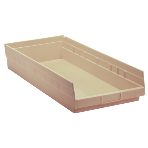 Bac pour &eacute;tag&egrave;re &eacute;conomique, 11-1/8" la x 4" H x 23-5/8" p, Ivoire, Capacit&eacute; 60 lb Pryde Industrial Inc.