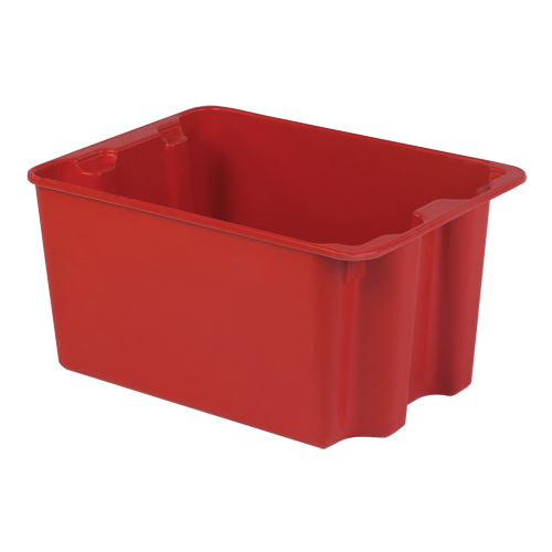 Contenants Stack-N-Nest de Plexton, 19,9" la x 27,5" p x 14" h, Rouge Pryde Industrial Inc.