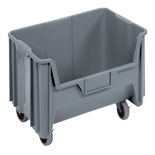 Bac g&eacute;ant mobile empilable, 12-7/16" ha x 19-7/8" la x 15-1/4" p, Capacit&eacute; de 250 lb, Gris Pryde Industrial Inc.