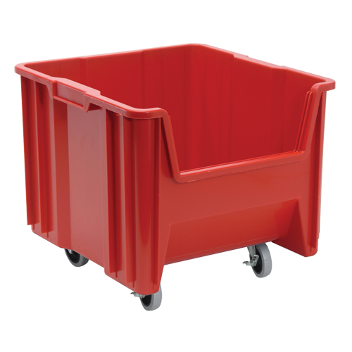 Bac g&eacute;ant mobile empilable, 12-1/2" ha x 16-1/2" la x 17-1/2" p, Capacit&eacute; de 250 lb, Rouge Pryde Industrial Inc.