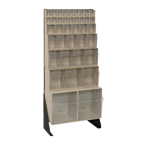 Support pour bacs basculants, 23-5/8" la x 8" p x 52" h, 38 tiroirs Pryde Industrial Inc.