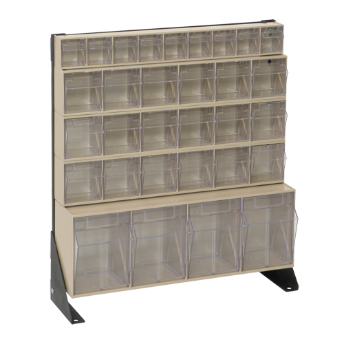 Support pour bacs basculants, 23-5/8" la x 8" p x 28" h, 31 tiroirs Pryde Industrial Inc.