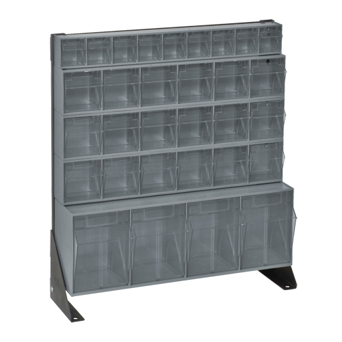 Tip-Out Bins Stand, 23-5/8" W x 8" D x 28" H, 31 Drawers Pryde Industrial Inc.