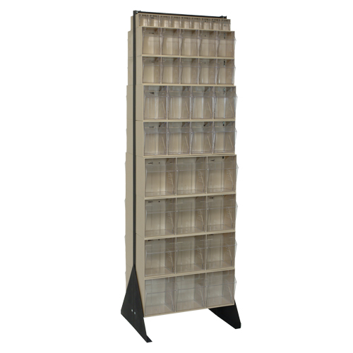 Tip-Out Bins Stand, 23-5/8" W x 16" D x 75" H, 72 Drawers Pryde Industrial Inc.