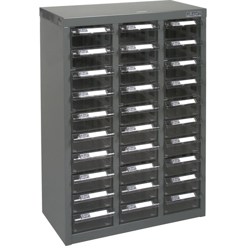 KPC-700 Parts Cabinet, Galvanized Steel, 30 Drawers, 17-1/2" x 8-7/10" x 25-3/10", Grey Pryde Industrial Inc.