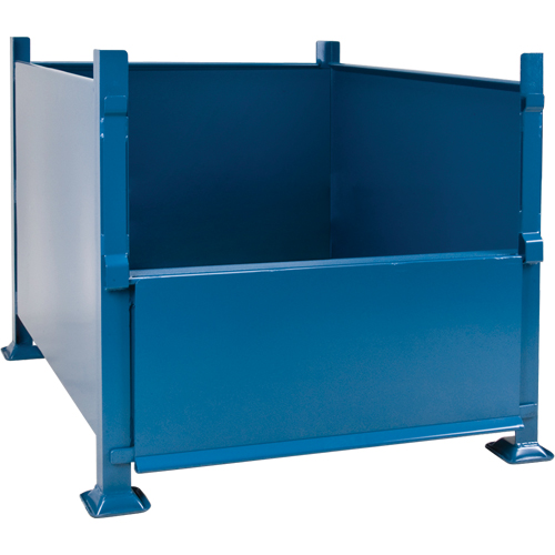Bulk Stacking Containers, 30" H x 34.5" W x 40.5" D, 3500 lbs. Capacity Pryde Industrial Inc.