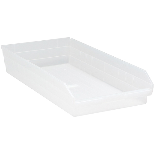 Bacs de rangement pour tablettes, 11-1/8" la x 4" H x 23-5/8" p, Transparent, Capacit&eacute; 50 lb Pryde Industrial Inc.