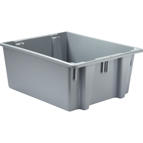 Caisse-palette empilable et emboîtable, 10" x 19,5" x 23,5", Gris Pryde Industrial Inc.
