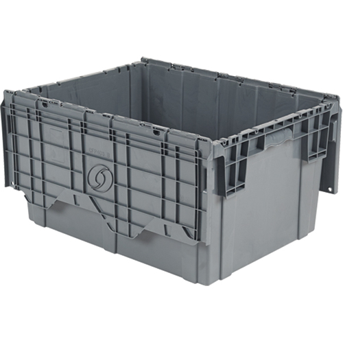 Contenants de distribution Flipak en plastique poly&eacute;thyl&egrave;ne (PE), 27,9" x 20,9" x 15,2", Gris Pryde Industrial Inc.