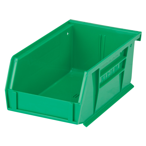Stack & Hang Bin, 4-1/8" W x 3" H x 7-3/8" D, Green Pryde Industrial Inc.