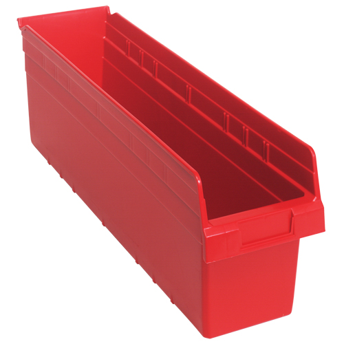Bacs pour &eacute;tag&egrave;re Store-Max, 6-5/8" la x 8" H x 23-5/8" p, Rouge, Capacit&eacute; 68 lb Pryde Industrial Inc.