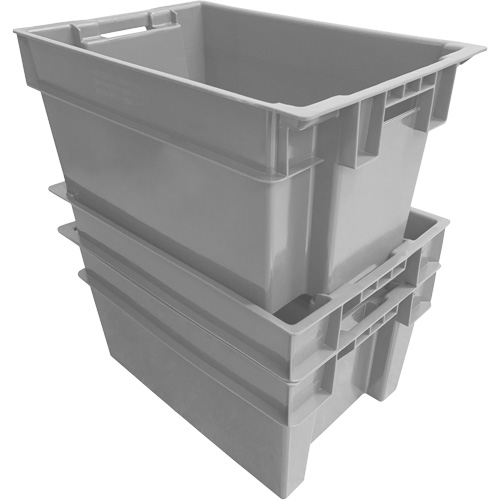 Contenant Stack & Nest, 16" la, 12" h x 24" p, Gris Pryde Industrial Inc.