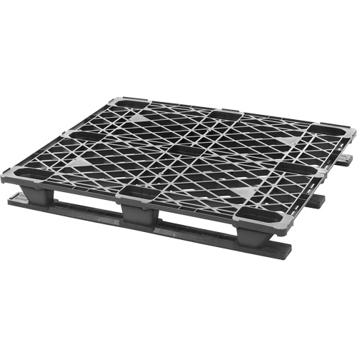 Palette empilable en plastique, Acc&egrave;s de Quatre c&ocirc;t&eacute;s, 48" lo x 40" la x 5-3/5" h Pryde Industrial Inc.