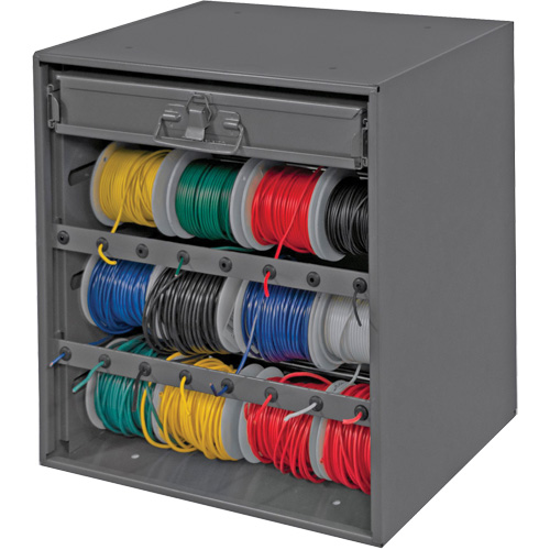 Wire and Terminal Storage Cabinet, Steel, 1 Drawers, 15-9/16" x 11-7/8" x 16-3/8", Grey Pryde Industrial Inc.