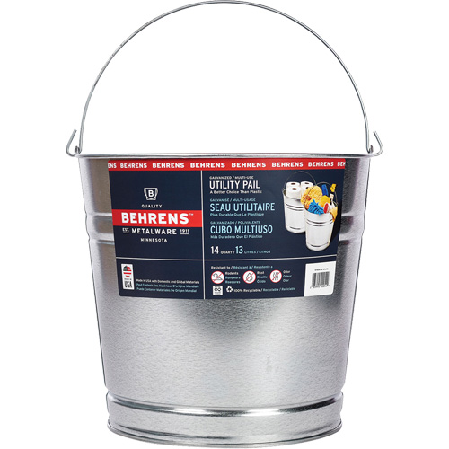 Seau, Acier galvanis&eacute;, 13 L Pryde Industrial Inc.
