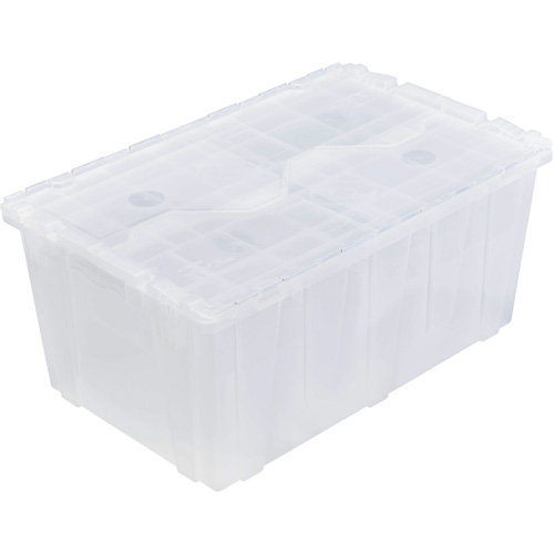 FP243C FliPak Nestable Tote, 26.9" x 16.9" x 12.1", Clear Pryde Industrial Inc.