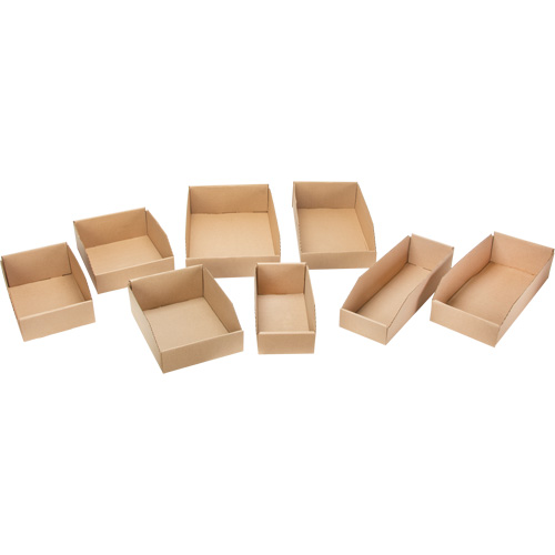 Deep Corrugated Parts Bins, 11-3/4" W x 11-1/4" D x 4-1/2" H, Beige Pryde Industrial Inc.