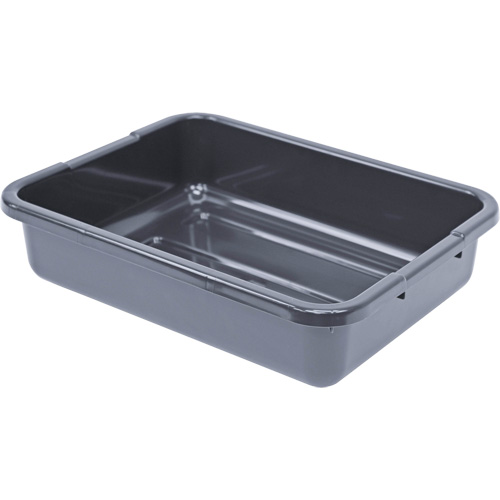 Bac d'entreposage tout usage &agrave; fond rainur&eacute;, 5" ha x 15" p x 21" lo, Plastique, Gris Pryde Industrial Inc.