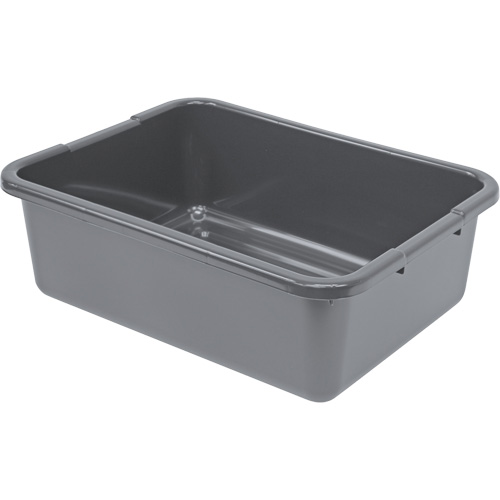 Bac d'entreposage tout usage &agrave; fond rainur&eacute;, 7" ha x 15" p x 21" lo, Plastique, Gris Pryde Industrial Inc.
