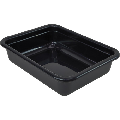 Bac d'entreposage tout usage &agrave; fond plat, 5" ha x 17" p x 22" lo, Plastique, Noir Pryde Industrial Inc.
