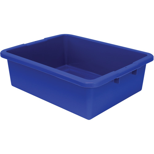 Bac d'entreposage tout usage &agrave; fond rainur&eacute;, 7" ha x 17" p x 22" lo, Plastique, Bleu Pryde Industrial Inc.