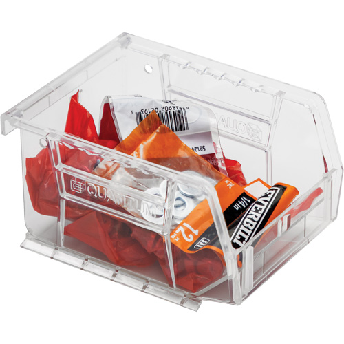 Crystal Clear Ultra Bins, 4-1/8" W x 3" H x 5-3/8" D, Clear Pryde Industrial Inc.