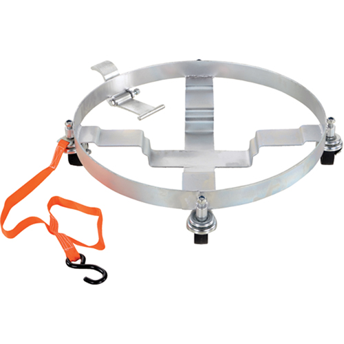 Tilting Drum Dollies, Steel, 1200 lbs. Capacity, 23-1/2" Diameter, Cast Iron Casters Pryde Industrial Inc.