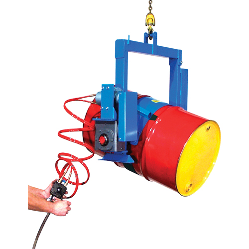 Power Drum Tilter - Air Motor, 55 US gal. (45 Imperial Gal.) Drum Size, 1500 lbs./680 kg. Cap. Pryde Industrial Inc.