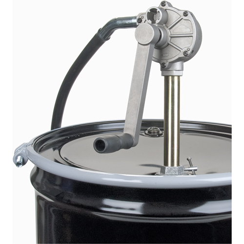 Rotary Type Drum Pump, Aluminum, Fits 15-55 Gal., 6-3/4 oz. per revolution Pryde Industrial Inc.
