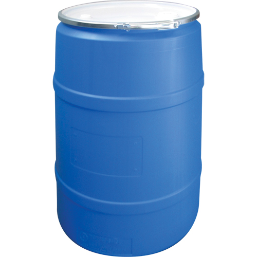 Polyethylene Drums, 55 US gal (45 imp. gal.), Open Top, Blue Pryde Industrial Inc.