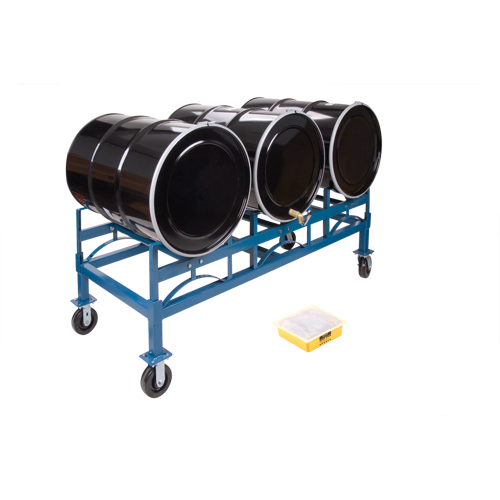Drum Stacking Rack, 3 Drums, 2400 lbs. Capacity, 71-1/2" W x 30" D x 12-1/2" H Pryde Industrial Inc.