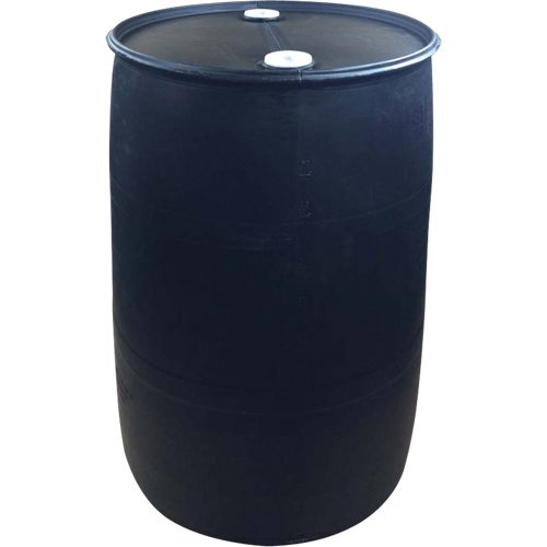 Barils en poly&eacute;thyl&egrave;ne, 55 gal. US (45 gal. imp.), Dessus ferm&eacute;, Noir Pryde Industrial Inc.