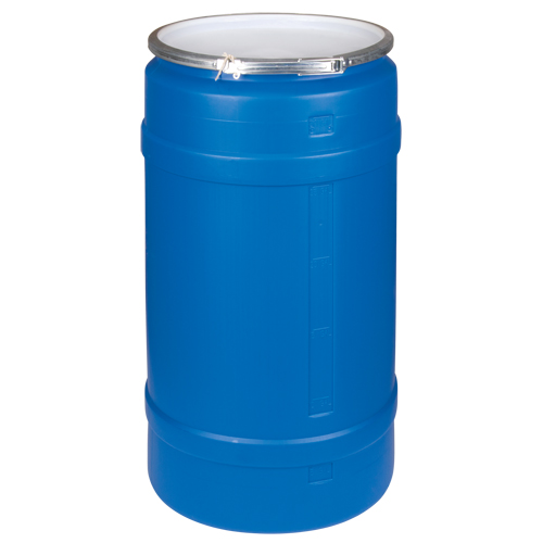 Polyethylene Drums, 30 US gal. (25 imp. Gal.), Open Top, Blue Pryde Industrial Inc.