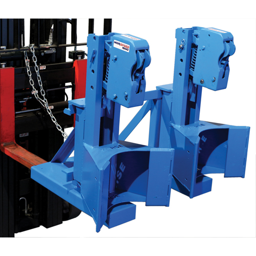 Manipulateur de barils MORSPEED 1500 pour chariot &eacute;l&eacute;vateur, Pour 55 gal. US (45 gal. imp.) Pryde Industrial Inc.