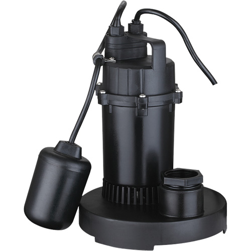 Thermoplastic Submersible Sump Pump, 2560 GPH, 115 V, 4.6 A, 1/3 HP Pryde Industrial Inc.