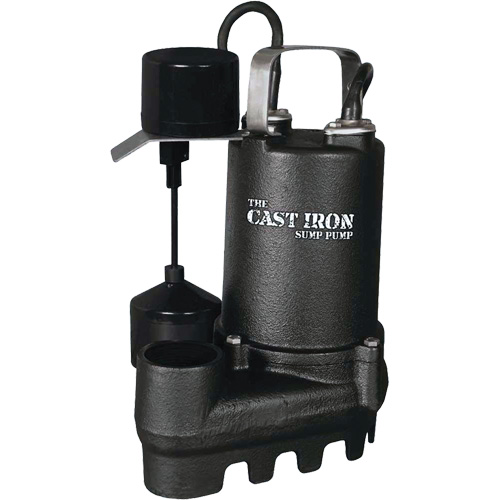 Cast Iron Submersible Sump Pump with Vertical Float Switch, 67 GPM, 33 V, 5 A, 1/3 HP Pryde Industrial Inc.