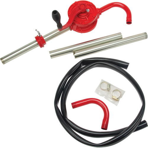 Rotary Type Drum Pump, Cast Iron/Steel, Fits 30-55 Gal., 8 oz./Stroke Pryde Industrial Inc.