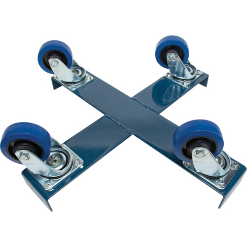 Chariot pour baril, Acier, Capacit&eacute;e 1400 lb, Diam&egrave;tre 24", Roue en &eacute;lastique bleu Pryde Industrial Inc.